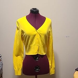 Bright Yellow Cardigan